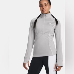 NEW‎ Under Armour Train Cold Weather ½ Zip Mod Gray White, Size Medium